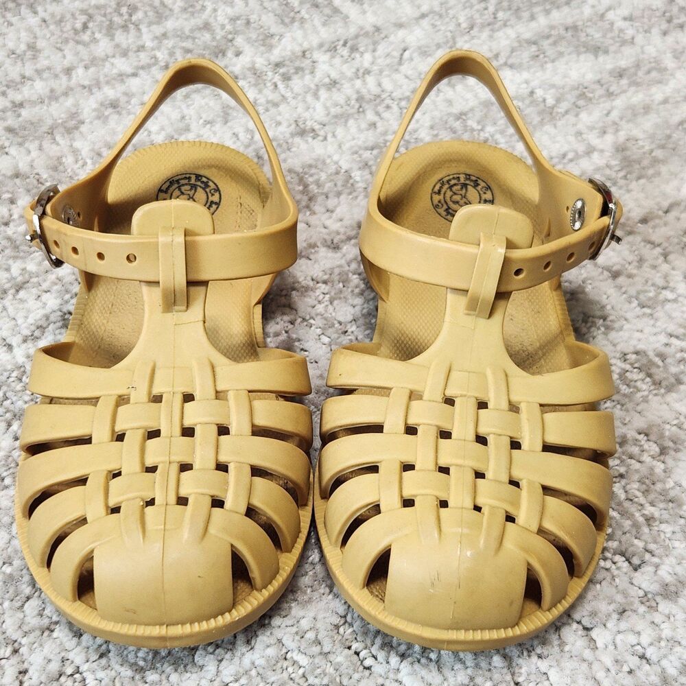 Scallywag Baby boy girl beige gold fisherman sandals size 28 EU 10/11 child - Picture 5 of 10